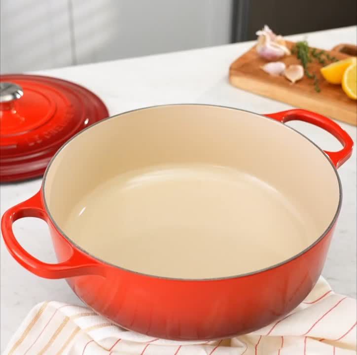 Play Le Creuset ® Thyme 6.3-Liter/ 6.75-Quart Round Wide Dutch Oven - video 1 of 2