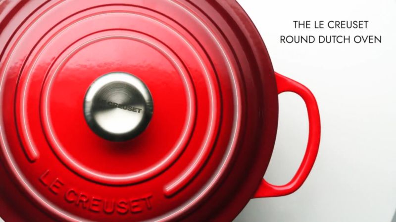 Play Le Creuset ® Signature Noel White 12 Days of Chirstmas 3.5-Qt. Round Dutch Oven with Gold Knob - video 1 of 5