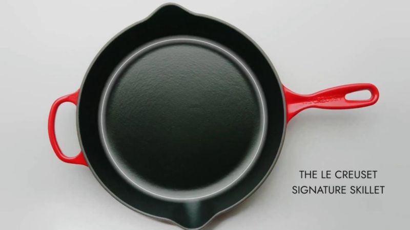 Play Le Creuset ® 11.75" Signature Chambray Blue Cast Iron Skillet - video 1 of 1