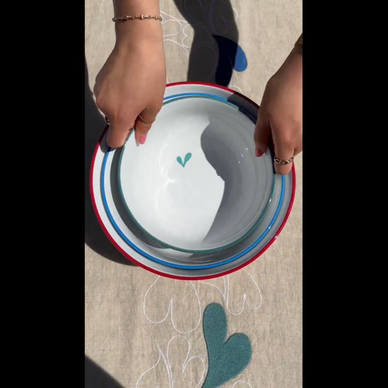 Play Sol Heart Large Ceramic Mixing Bowl by Lucia Eames - video 1 of 1