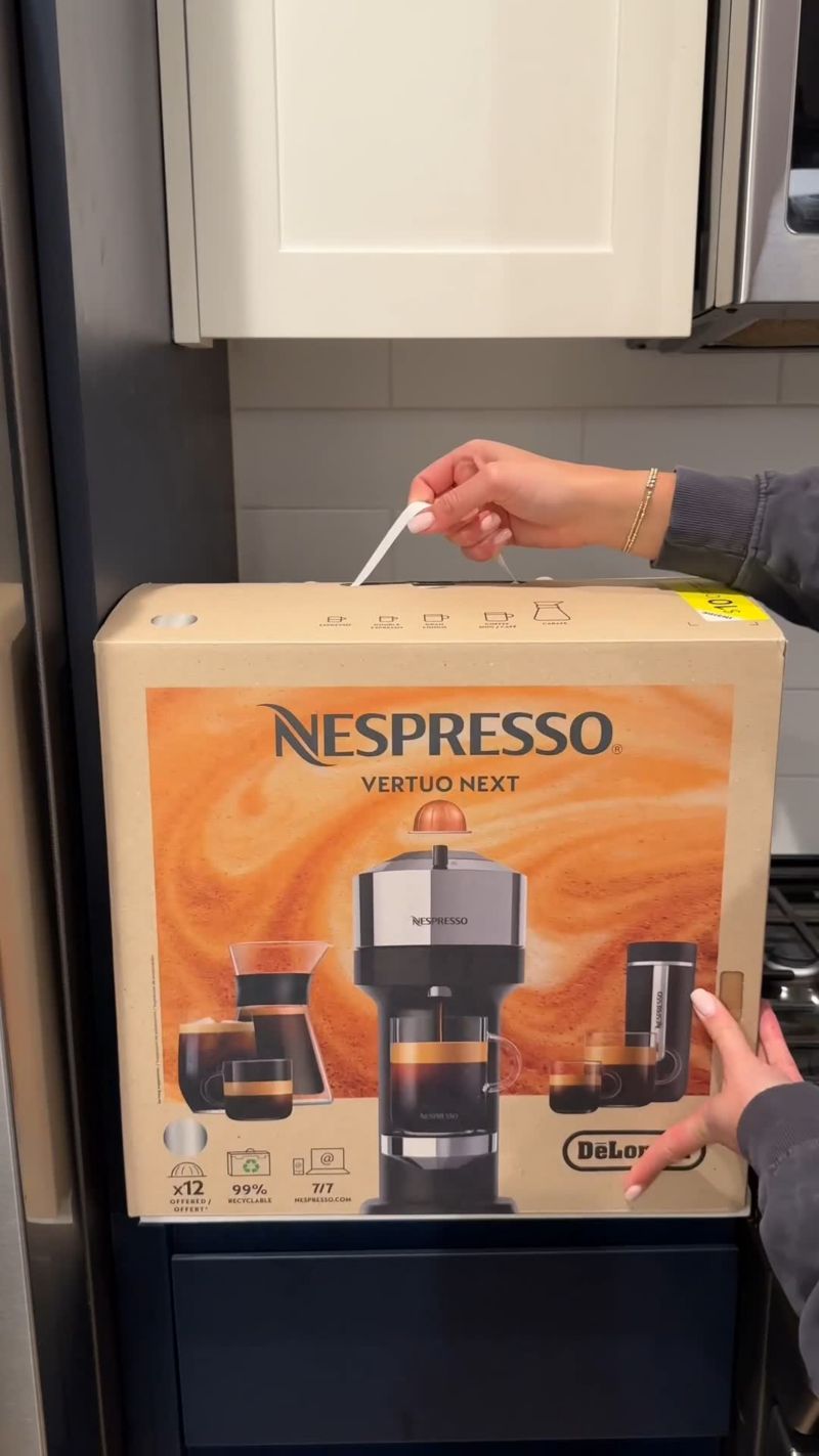 Play Nespresso ® by De'Longhi ® Vertuo Next Deluxe Chrome Espresso Machine - video 2 of 2