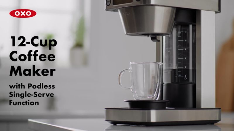 Play OXO ® 12-Cup Coffee Maker with Podless Single-Serve Function - video 2 of 2