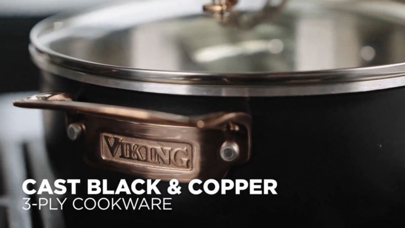 Viking ® 11-Piece Cookware Set with Copper Handles