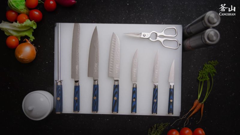 Cangshan Everest Black 6-Piece Tai Knife Block Set