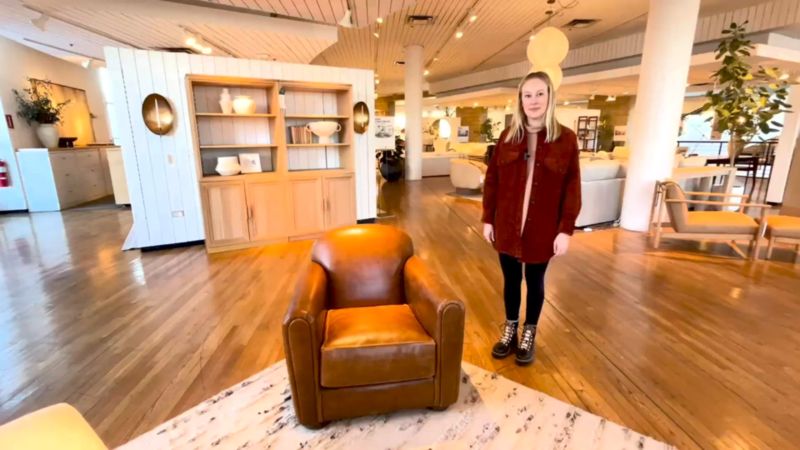 Play Northmoor Leather Ottoman - video 1 of 1