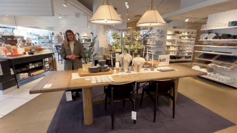 Play Breckenridge 48"-66" Weathered Rustic Oak Wood Round Extendable Dining Table - video 1 of 1