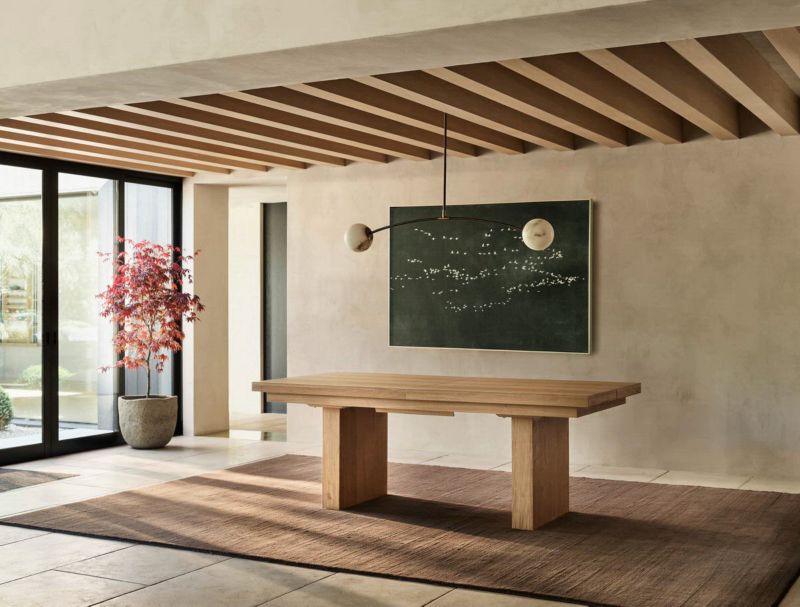 Play Ibiza 84"-103" Oak Wood 4-Way Extendable Dining - video 1 of 1