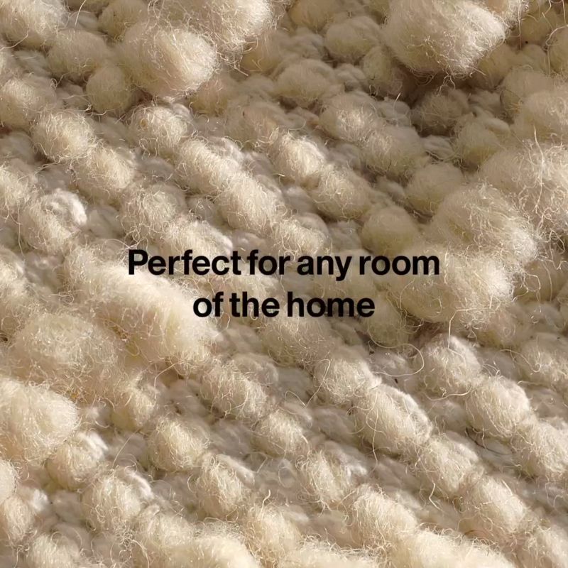 Play Kiro Texture Ivory Wool Blend Kids Area Rug 5'x8' - video 1 of 1