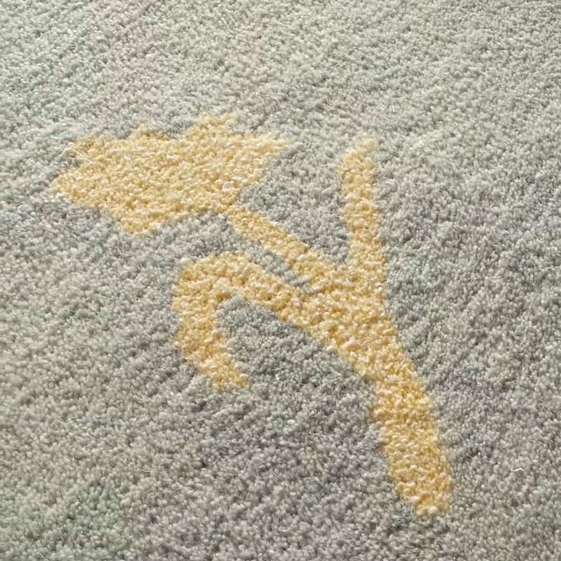 Play Lupin Mist Blue Floral Kids Wool Area Rug 5'x8' - video 1 of 1