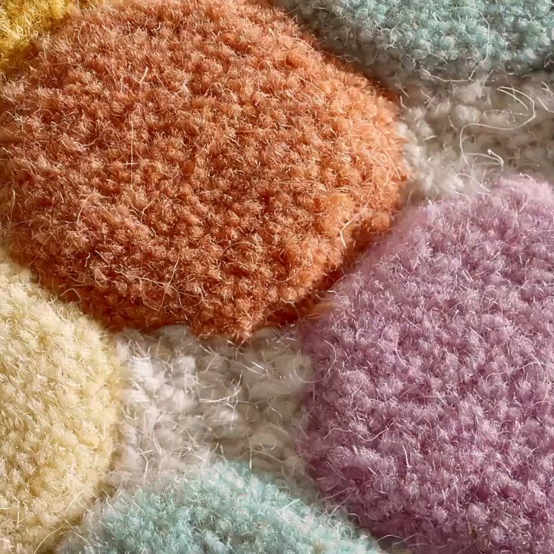 Play Rainbow Dot Wool Kids Area Rug 5'x8' - video 1 of 1