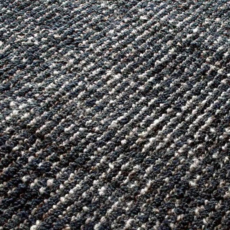 Play Vienne Wool Striped Navy Blue Rug Swatch 12"x18" - video 1 of 3