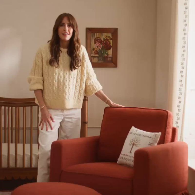 Play Volant Rust Red Nursery Glider Chair by Sharland England - video 1 of 1