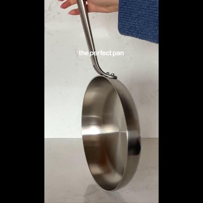 Play Crate & Barrel EvenCook Stainless™ 10" Stainless Steel Fry Pan - video 1 of 1