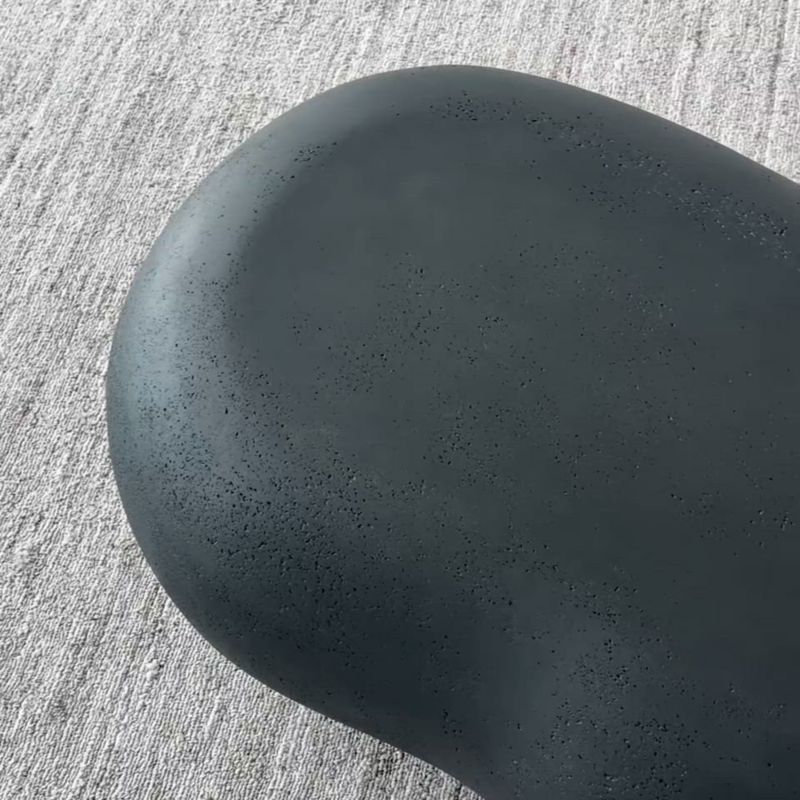 Play Pebble Charcoal Concrete 59" Oval Indoor/Outdoor Coffee Table by Leanne Ford - video 1 of 1