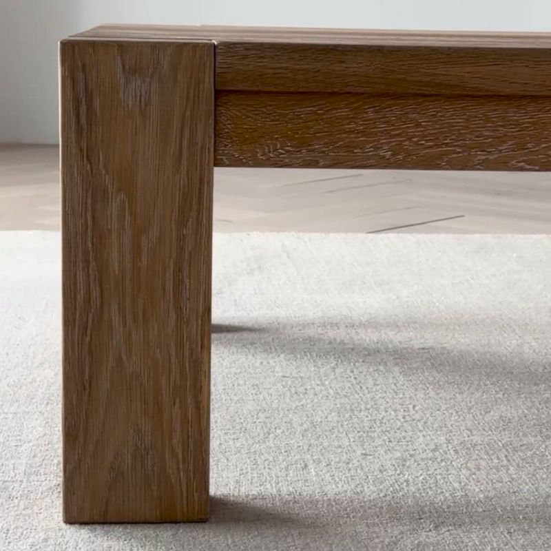 Play Terra Natural White Oak Wood 54" Rectangular Coffee Table - video 1 of 1