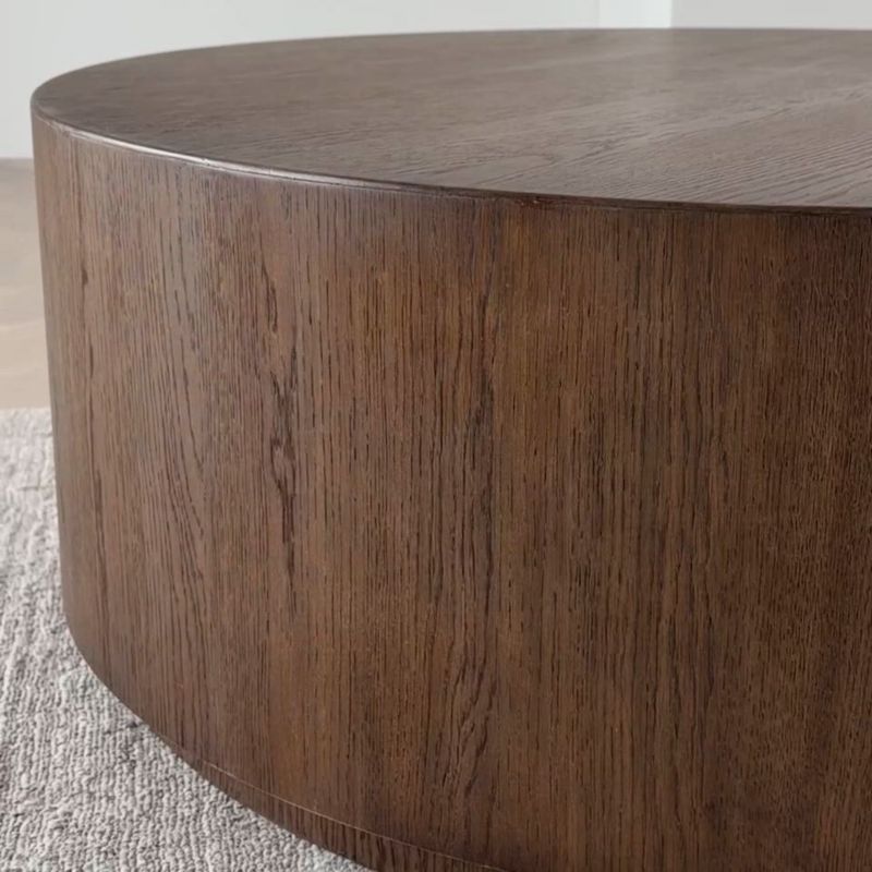 Play Terrane Fumed Oak Wood 42" Round Coffee Table - video 1 of 1