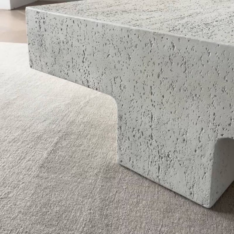 Play Tito Textured Faux Travertine 40" Square Coffee Table - video 1 of 1