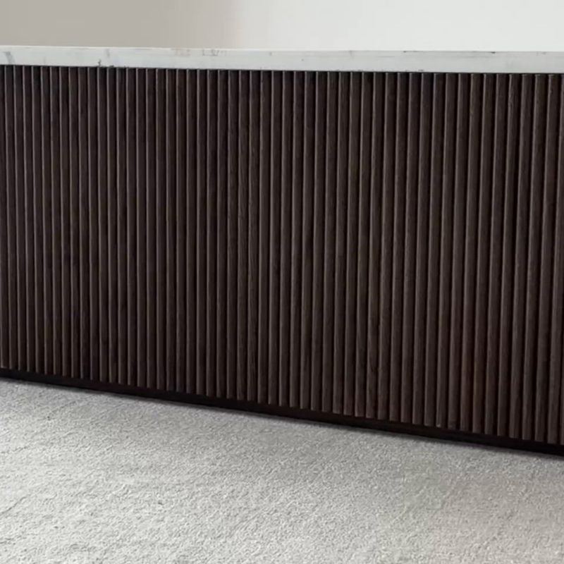 Play Troupe Marble and Oak Wood Ribbed 44" Square Coffee Table - video 1 of 1