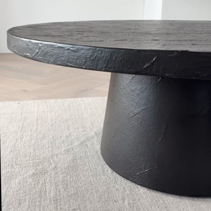 Play Willy Charcoal Concrete 44" Round Pedestal Coffee Table by Leanne Ford - video 1 of 1