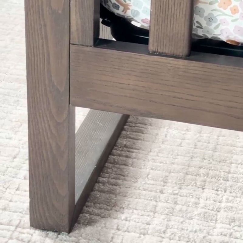 Play Gemini Crib Deep Brown Ash Wood Convertible Crib - video 1 of 1