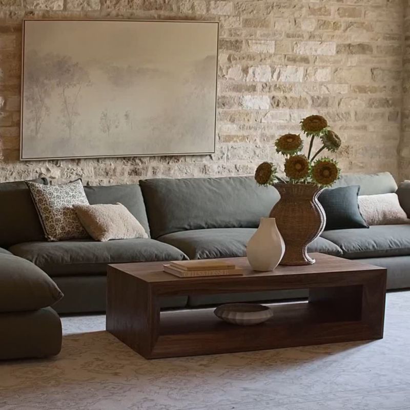 Play Unwind Modular 5-Piece Slipcovered Reversible Sectional Sofa with Ottoman - video 1 of 2