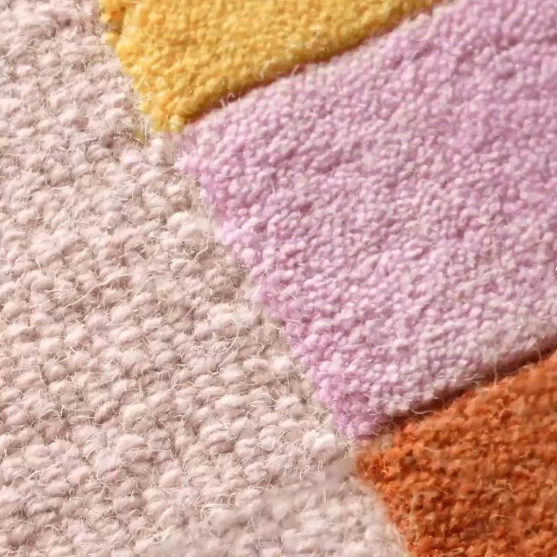 Play Checker Border Lilac Rose Kids Area Rug 8x10 - video 1 of 2