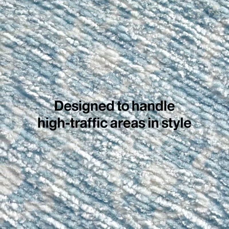 Play Amara Blue Floral Washable Kids Area Rug 5'x8' - video 1 of 1