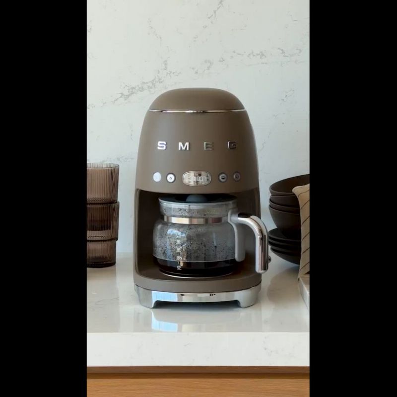 Play SMEG Matte Mocha Drip Coffee Maker - video 2 of 2