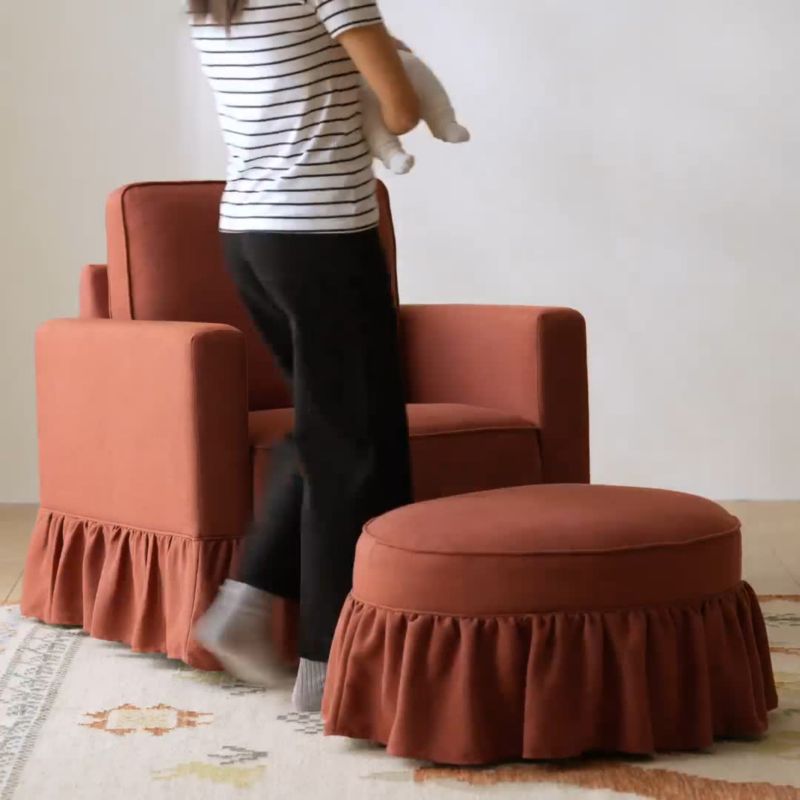 Play Volant Rust Red Nursery Glider Chair by Sharland England - video 1 of 2