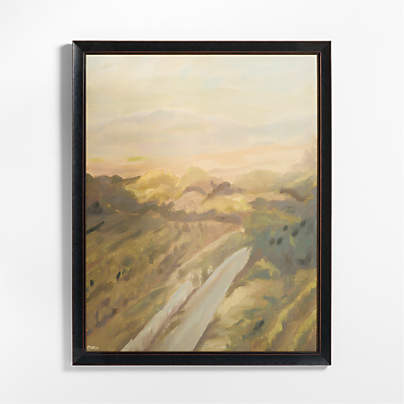 "Vineyard From Above" by Sadie Byron 51"x64" Framed Wall Art Print