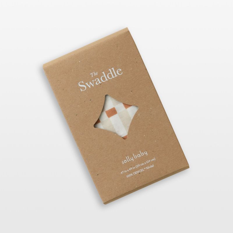 Solly Baby x Crate & Kids Biscotti Brown Check Baby Swaddle - image 3 of 4