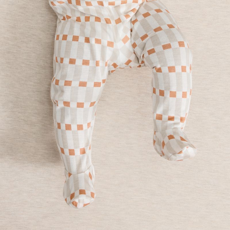 Solly Baby x Crate & Kids Biscotti Brown Check Baby Sleeper Size 0-3 Months - image 3 of 8