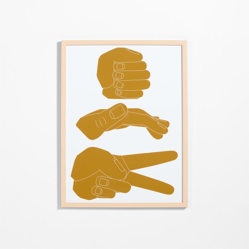 Rock Paper Scissors Framed Wall Art Print by Sebastian Curi - image 0 of 8