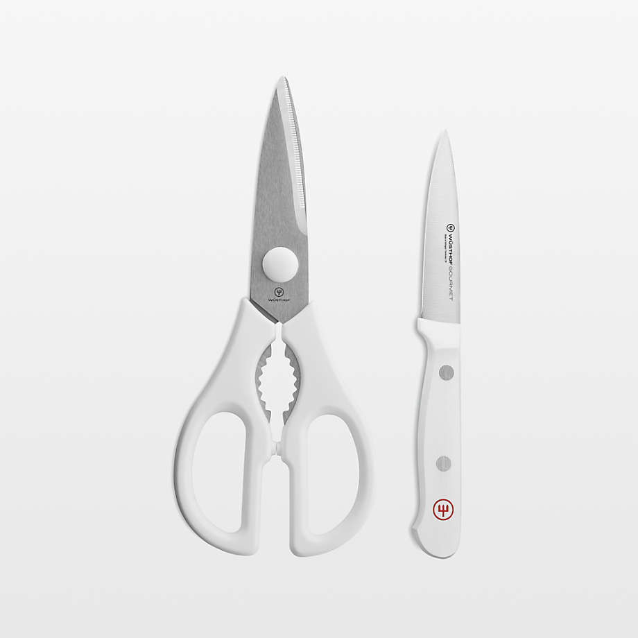 Wusthof Gourmet White 2-Piece Utility Set | Crate & Barrel