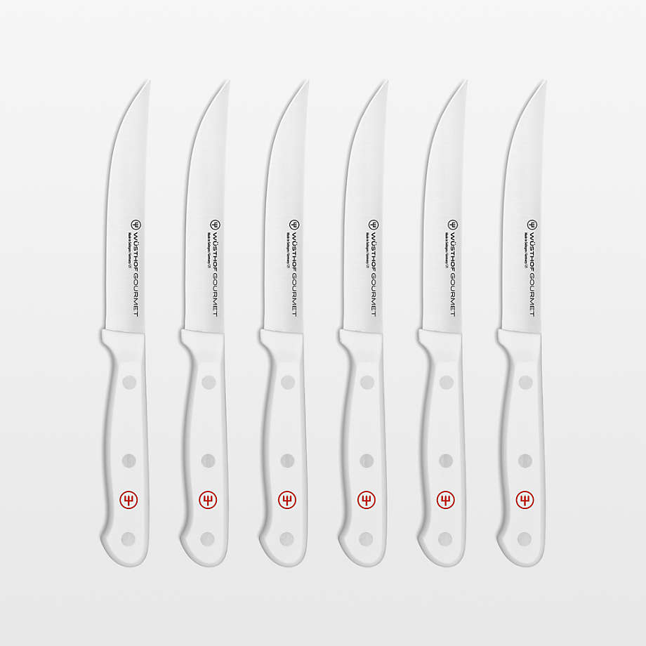Wusthof Gourmet White Steak Knives, Set of 6 + Reviews Crate & Barrel