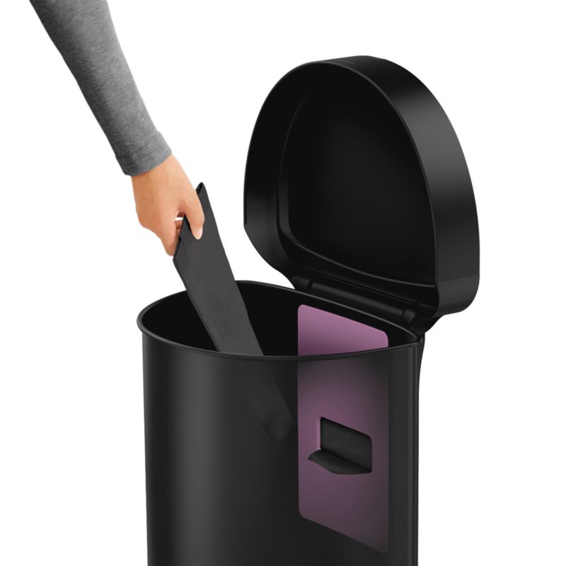 simplehuman ® 45L Black Semi-Round Automatic Sensor Trash Can - image 4 of 5