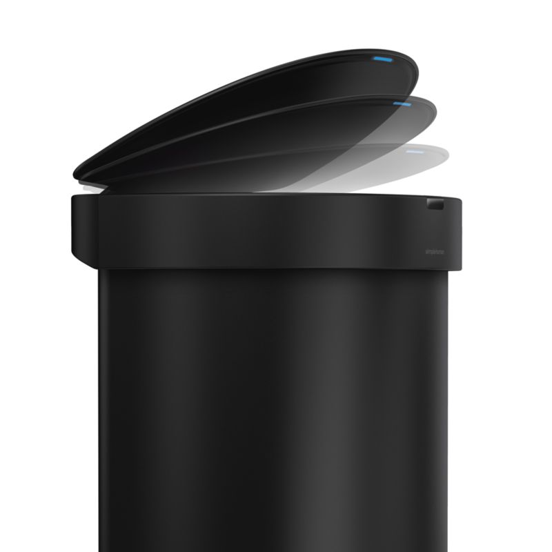 simplehuman ® 45L Black Semi-Round Automatic Sensor Trash Can - image 1 of 5