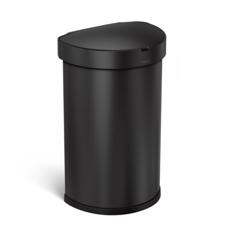 simplehuman ® 45L Black Semi-Round Automatic Sensor Trash Can - image 2 of 5