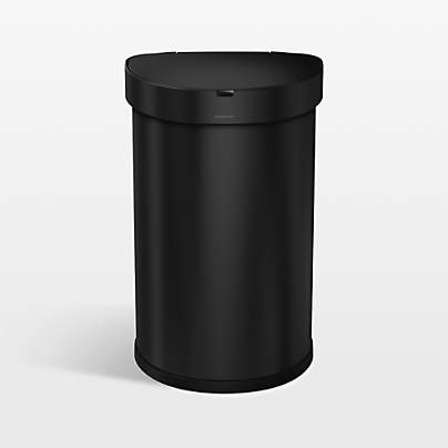 simplehuman ® 45L Black Semi-Round Automatic Sensor Trash Can