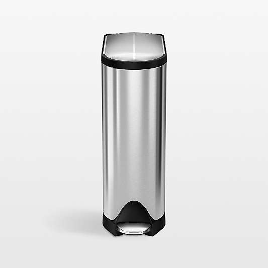 simplehuman 40-Liter Brushed Stainless Steel Butterfly Recycler Can