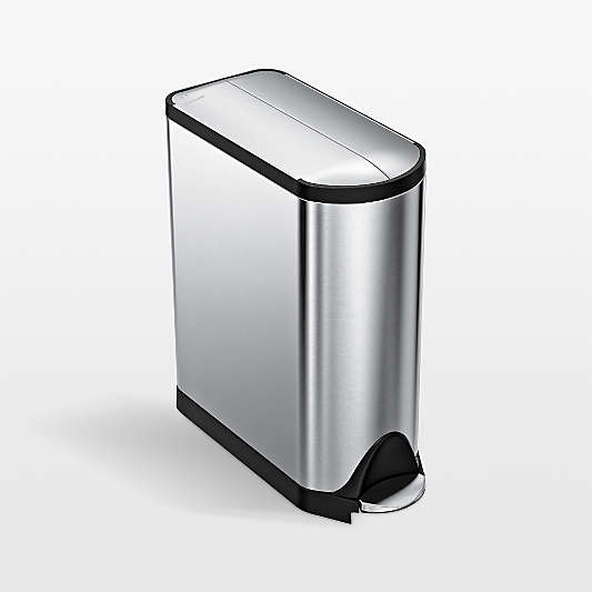 simplehuman 45-Liter Brushed Stainless Steel Butterfly Step Trash Can