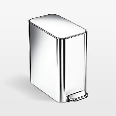 Simplehuman ® 5-Liter Polished Stainless Steel Slim Step Trash Can