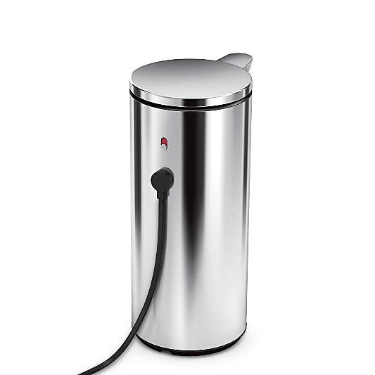simplehuman 9-oz. Touch-Free Rechargeable Sensor Liquid Soap Pump Dispenser, High-Grade Polished Stainless Steel