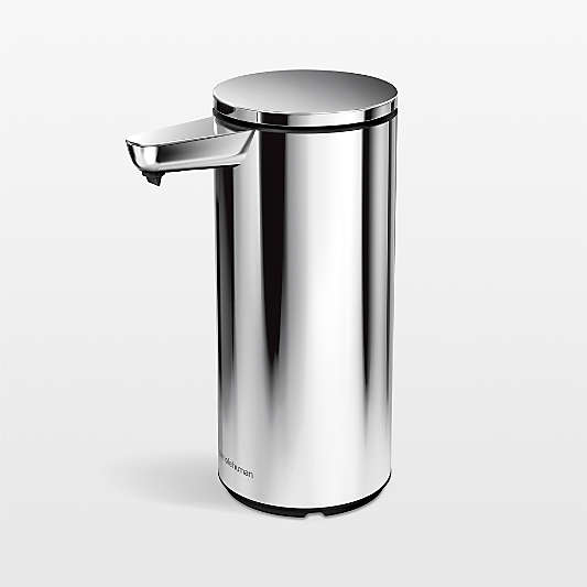 simplehuman 9-oz. Touch-Free Rechargeable Sensor Liquid Soap Pump Dispenser, High-Grade Polished Stainless Steel