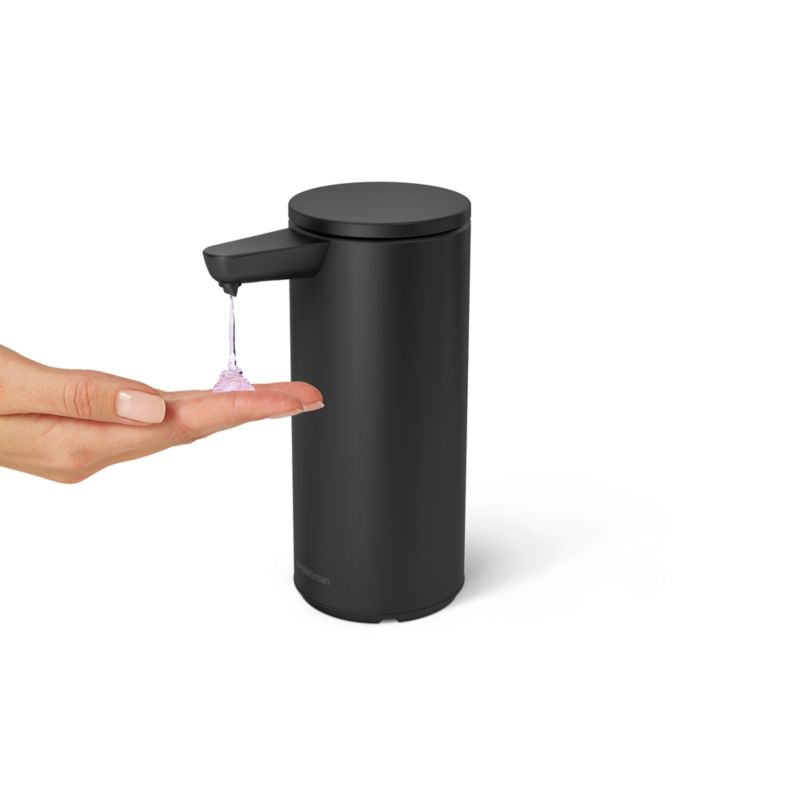 simplehuman 9 oz. Touch-Free Rechargeable Sensor Liquid Soap Pump Dispenser, Matte Black Steel - image 5 of 6