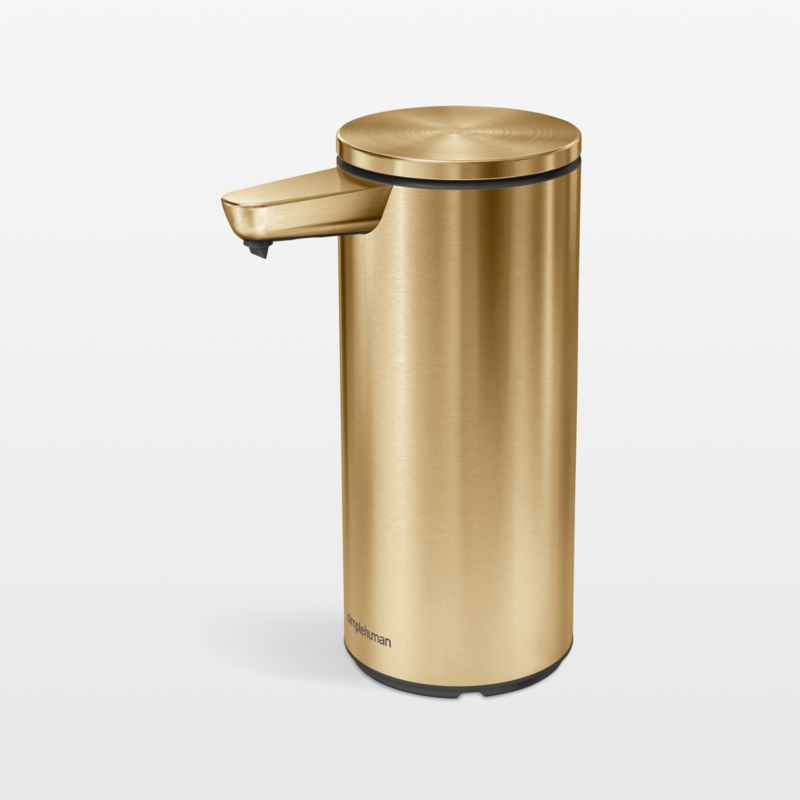 simplehuman 9 oz. Touch-Free Rechargeable Sensor Liquid Soap Pump Dispenser, Brass Stainless Steel - image 0 of 6