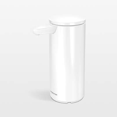 Simplehuman 9oz Sensor Pump, Touch-Free Hand Soap Dispenser, White Steel