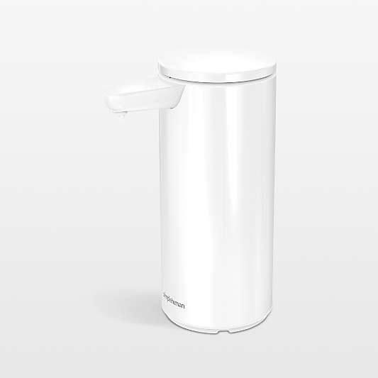 Simplehuman 9oz Sensor Pump, Touch-Free Hand Soap Dispenser, White Steel