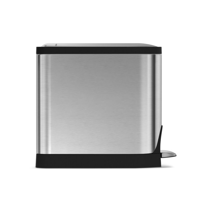 simplehuman ® Brushed Metal Butterfly Trash Can - image 3 of 4