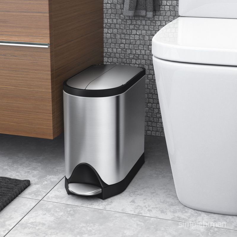 simplehuman ® Brushed Metal Butterfly Trash Can - image 1 of 4